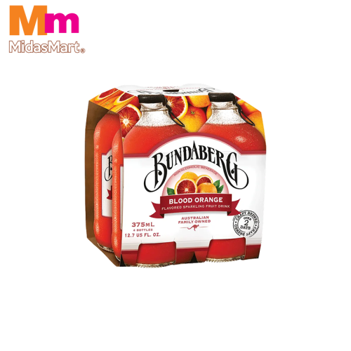 BUNDABERG BLOOD ORANGE SPARKLING DRINK (4 X 375ML)