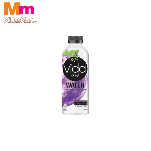 VIDA ZERO BLACKCURRANT SPARKLING WATER (500ML)