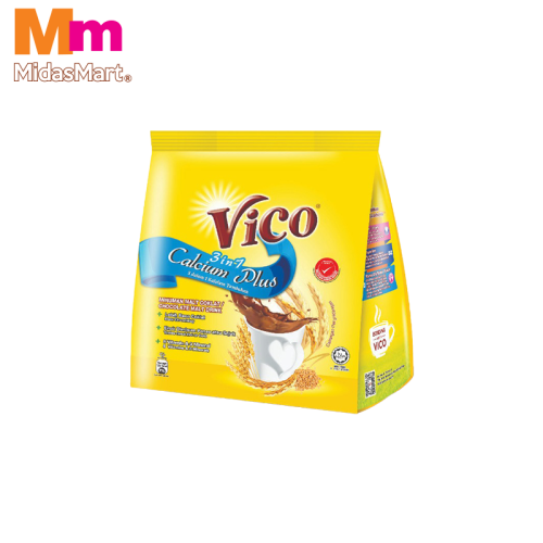 VICO 3 IN 1 CALCIUM PLUS CHOCOLATE MALT DRINK (32G)