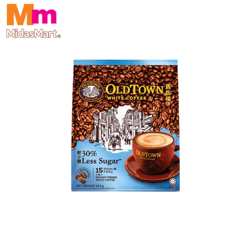 OLD TOWN 3 IN 1 LESS SUGAR WHITE COFFEE (31.6G)