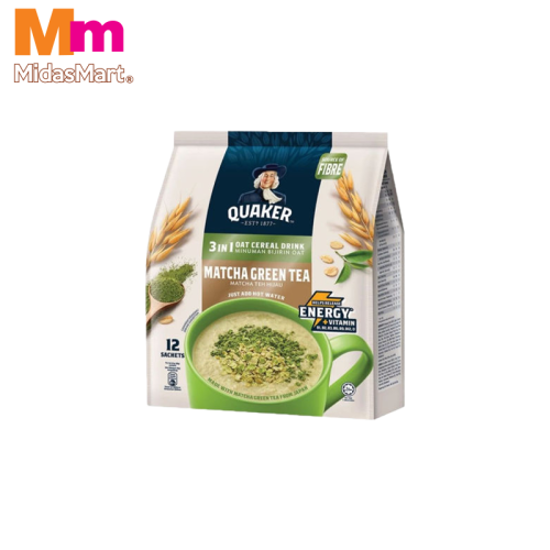 QUAKER MATCHA GREEN TEA OAT CEREAL (12S X 28G)