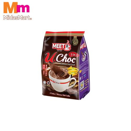 MEET U CHOCOLATE MALT DRINK 3 IN 1 (33G)