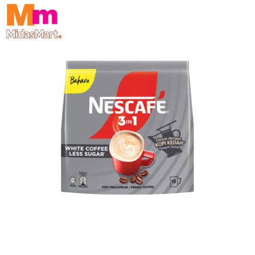 NESCAFE 3 IN 1 WHITE COFFEE LESS SUGAR (27G)