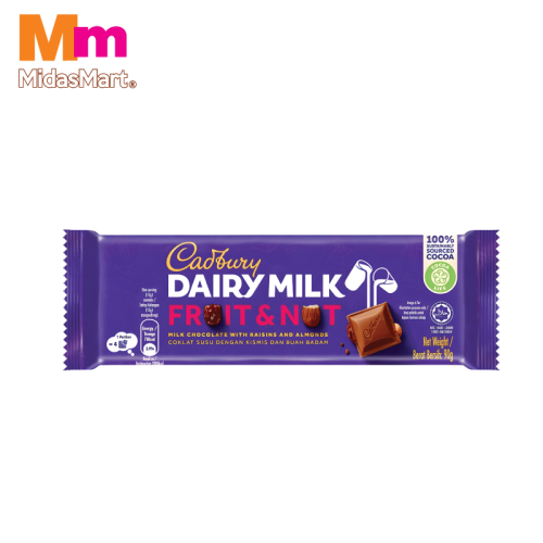 CADBURY DAIRY MILK CHOCOLATE - FRUIT & NUT (80G)