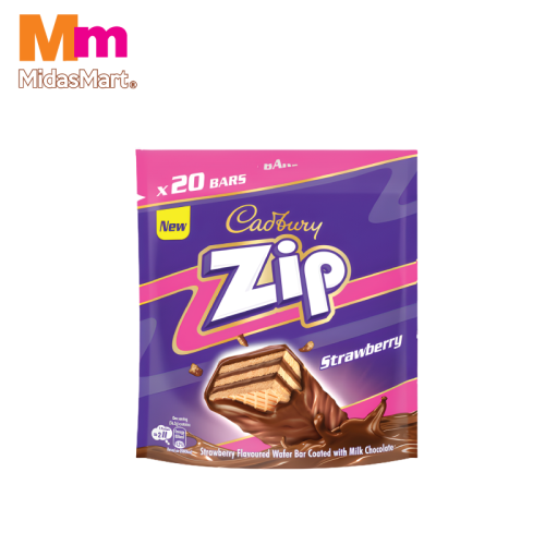 CADBURY ZIP SHAREBAG - STRAWBERRY (160G)