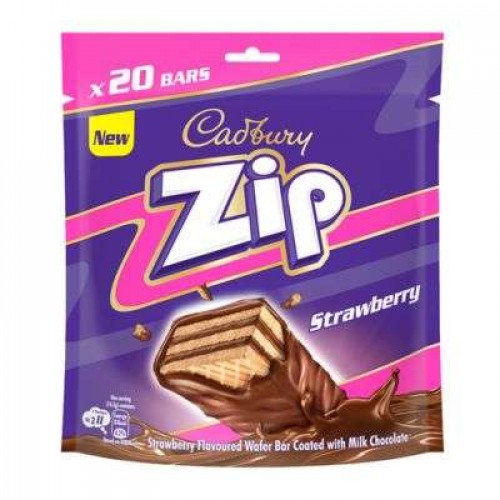 CADBURY ZIP STRAWBERRY SHAREBAG 1X162G