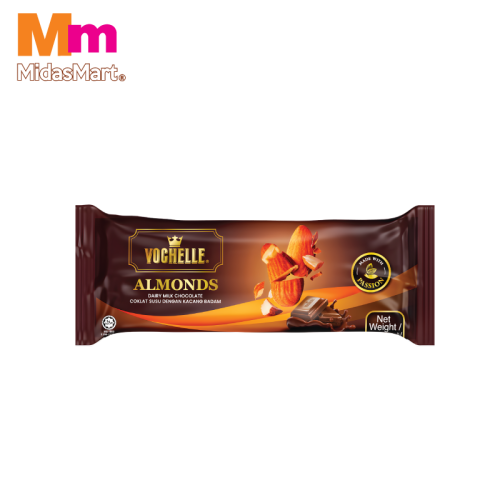 VOCHELLE BAR CHOCOLATE - ALMONDS (140G)