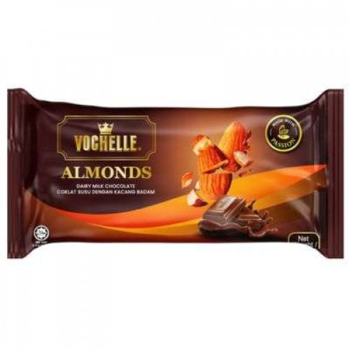 VOCHELLE BAR CHOC ALMONDS 1X75G