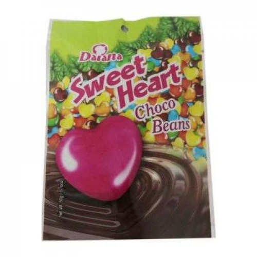 DAIANA SWEET HEART CHOC BEANS 1X500G