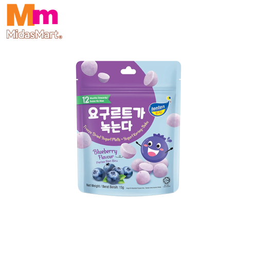 TEN TEN FREEZE DRIED YOGURT MELTS BLUEBERRY (15G)