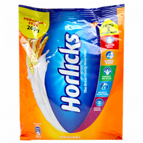 HORLICKS ORIGINAL FREE 200G 1X1.2KG