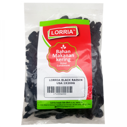 LORRIA BLACK RAISIN USA 1X200G