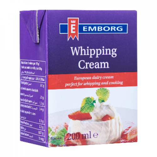 EMBORG FRENCH UHT WHIPPING CREAM1X200ML