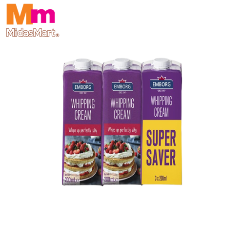 EMBORG WHIPPING CREAM VALUE PACK (3 X 200ML)