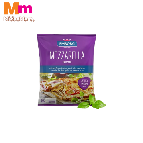 EMBORG SHREDDED MOZZARELLA (200G)