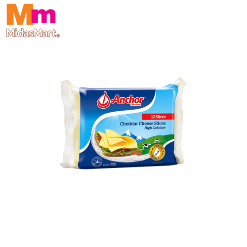 ANCHOR CHEDDAR CHEESE SLICES (200G)
