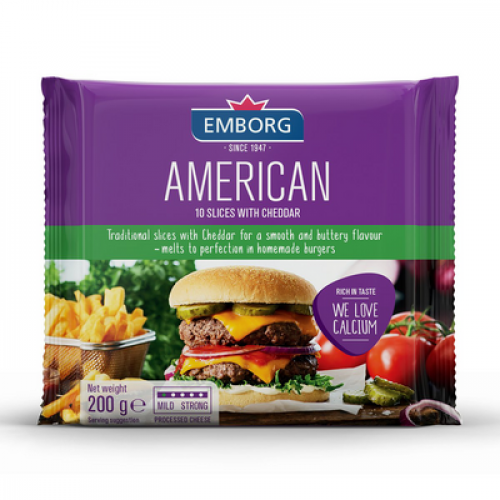 EMBORG PROCESSED SLICED AMERICAN 1X200G