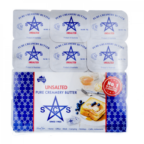 SCS PORTION BUTTER UNSALTED 12X10G