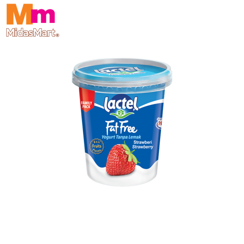 LACTEL FAT FREE STRAWBERRY YOGURT (470G)