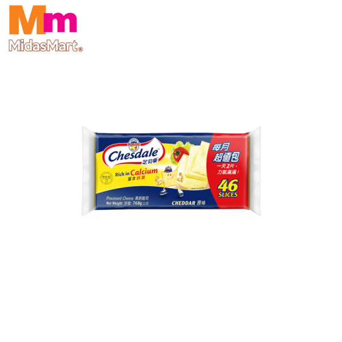 CHESDALE CHEDDAR CHEESE SLICES JUMBO (768G)