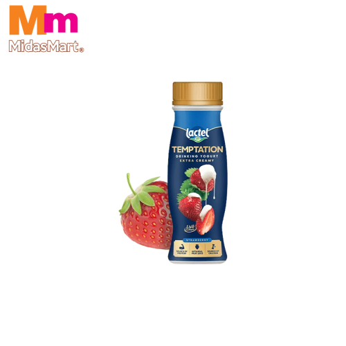 LACTEL TEMPTATION STRAWBERRY DRINKING YOGURT (180G)