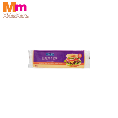 EMBORG COLORED BURGER CHEESE SLICES (1.033KG)