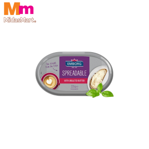 EMBORG SPREADABLE UNSALTED BUTTER (225G)