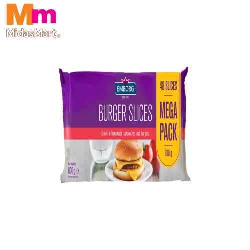 EMBORG BURGER CHEESE SLICES (48'S / 800G)