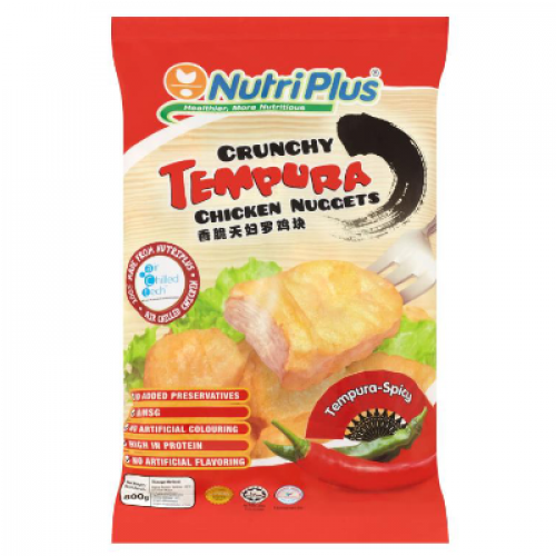 NUTRIPLUS TEMPURA CHICKEN NUGGET SPICY 1X800G