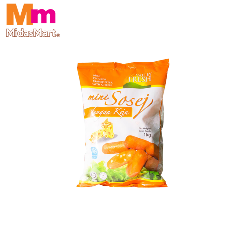 VALLEY FRESH CHEESE CHICKEN FRANKS (1KG)