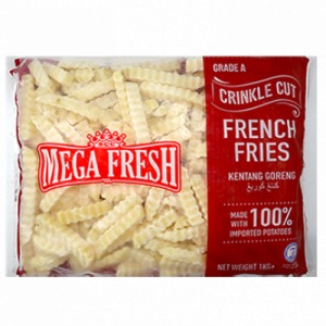 MEGA FRESH FRIES CRINKLE CUT A 1X1KG