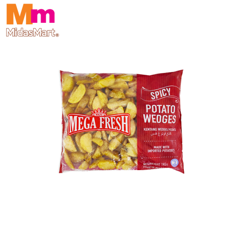 MEGA FRESH SPICY POTATO WEDGES (1KG)