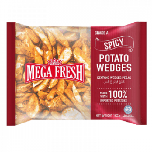 MEGA FRESH POTATO SPICY WEDGES 1X1KG