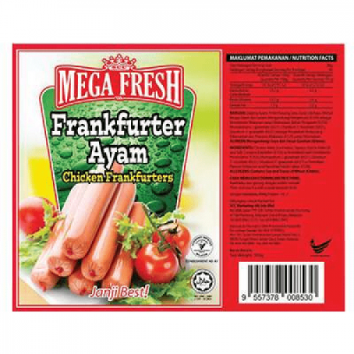 MEGA FRESH CHICKEN FRANKFURTER 1X300G