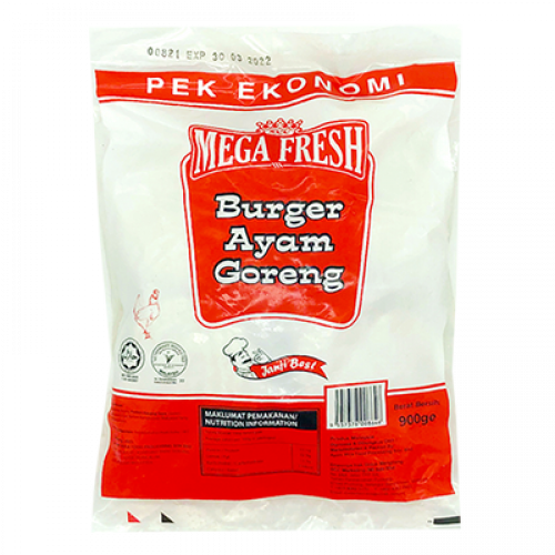 MEGA FRESH BURGER AYAM GORENG 1X900G