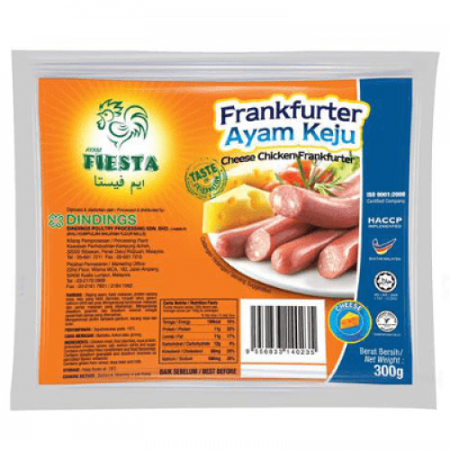 FIESTA CHEESE CHICKEN FRANKFURTER 1 X 300G