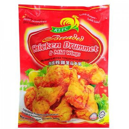 KLFC  BREADED DRUMMET & MID WING 1X800G