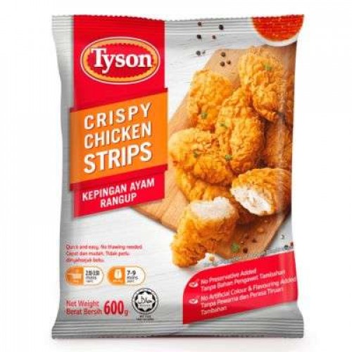 TYSON CRISPY CHICKEN STRIPS 1X600G