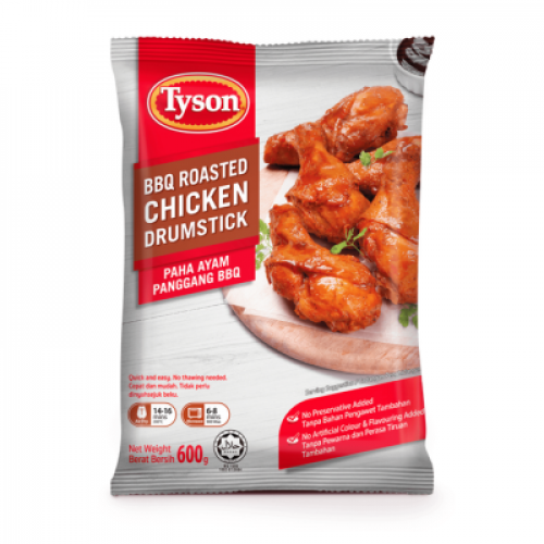 TYSON BBQ ROASTED CHIC DRUMSTICK 1X600G