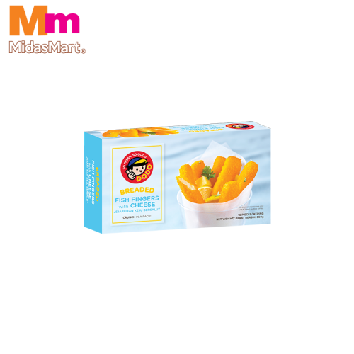 DODO CHEESE BREADED FISH FINGERS (360G)
