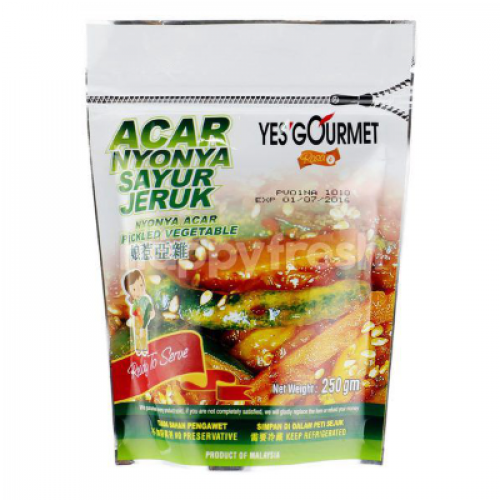 YES GOURMET PICKLED VEG N/ACAR 1X250G