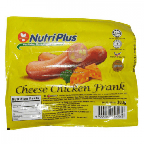 NUTRIPLUS CHEESE CHICKEN FRANK 1X300G