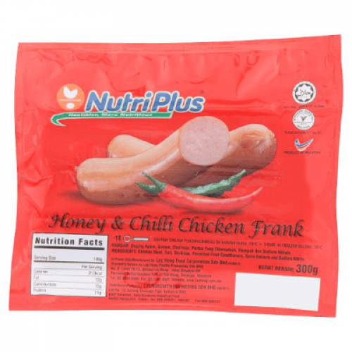 NUTRIPLUS HONEY & CHILLI CHICKEN FRANK 1X300G