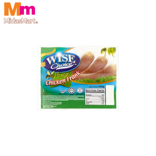 WISE CHOICE HONEY CHICKEN FRANKFURTERS (340G)