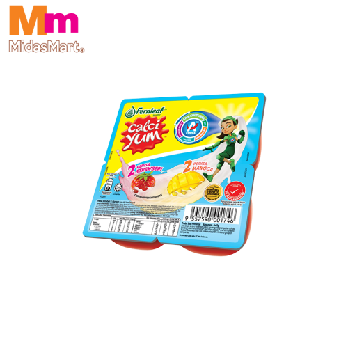 FERNLEAF CALCI-YUM MANGO & STRAWBERRY YOGURT (4 X 60G)