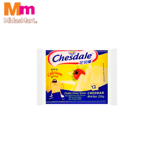 CHESDALE CHEDDAR CHEESE SLICES (12S X 250G)