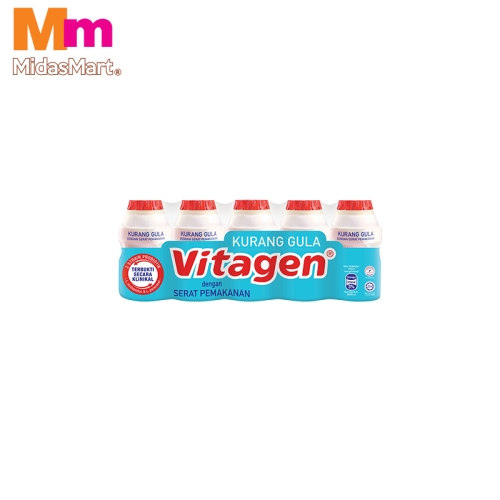 VITAGEN LESS SUGAR LB CULTURED MILK (5 X 125ML)