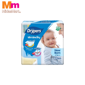 DRYPERS WEE WEE DRY JUMBO PACK NEWBORN (60'S)