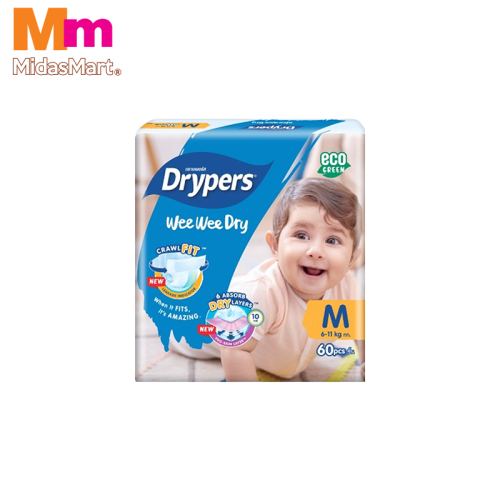 DRYPERS WEE WEE DRY MEGA PACK - SIZE M (60'S)