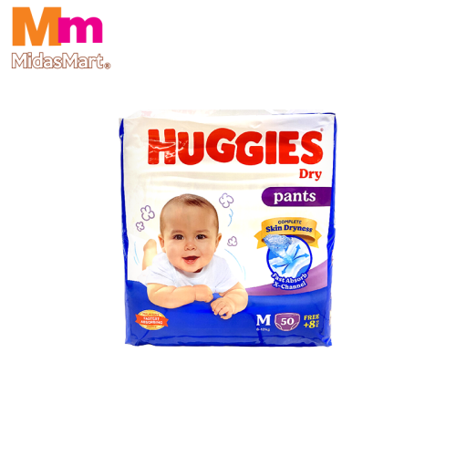 HUGGIES DRY PANTS SUPER JUMBO PACK - SIZE M (58'S)